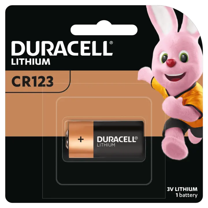 Duracell CR123A, DL123, CR123/A, CR17345, CR123 A, CR17345, K123LA, CR123, EL123AP, BR2/3A, CR123R, CR17335, L123A, PL123