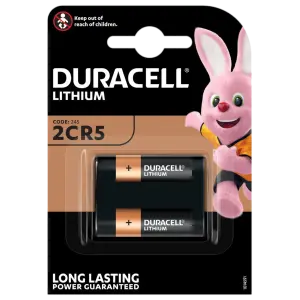 Duracell 2CR 245, 2CR 5, 2CR5M, 2CR5R, 2R5, DL245, DL345A, EL2CR5, KL2CR5, EL2CR5BP, 2CR 245