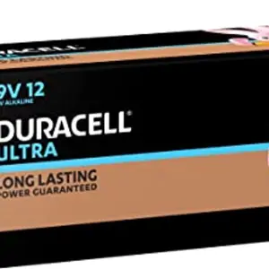 Duracell Ultra Alkaline 9V Battery, 12 Pcs.