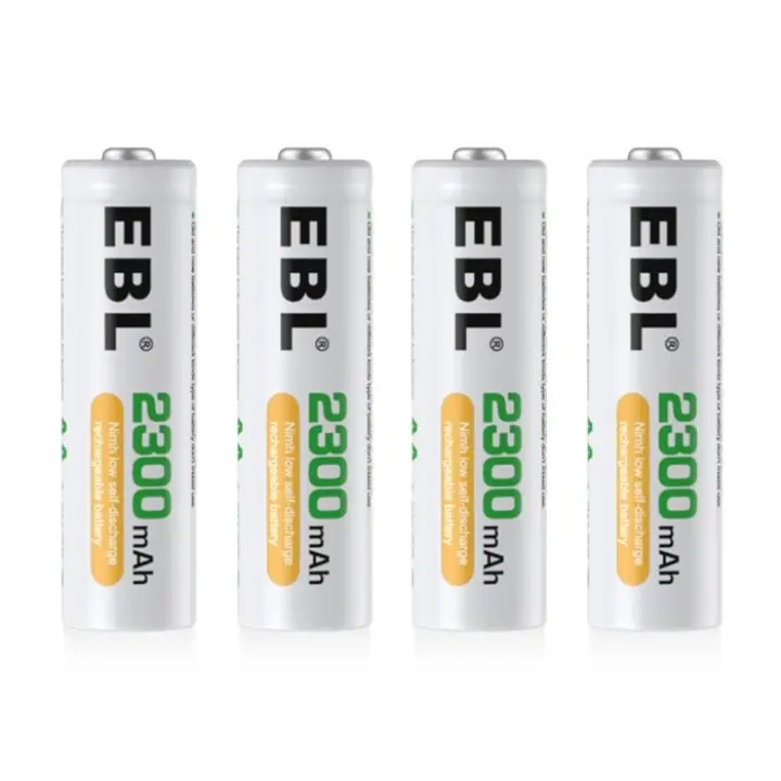 EBL AA Rechargeable Batteries – 2300mAh NiMH Cells (Pack of 4)