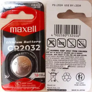 Maxell CR2032 3V Lithium Coin Cell Battery – Single Pack
