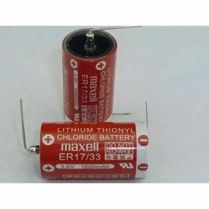 Maxell ER17/33 3.6V 1600mAh Lithium Thionyl Chloride Battery – 2/3A Size, Non-Rechargeable