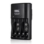 EBL Smart Battery Charger – Compatible with AA, AAA, and 9V NiMH/NiCd Rechargeable Batteries