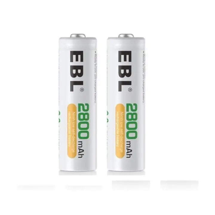 EBL AA 2800mAh Rechargeable Batteries – NiMH 1.2V Cells (2-Pack)