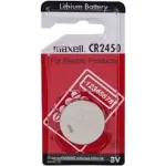 Maxell CR2450 3V Lithium Coin Cell Battery – Single Use, Made in Japan