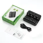 EBL-C9008TC 8-Slot Smart Battery Charger – AA/AAA/C/D NiMH/NiCd Compatible (No Batteries Included)