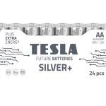 Tesla Batteries Silver+ AA High Performance Alkaline Batteries, Micro Pencil Batteries, 10- Year Shelf Life, A Long-Lasting Battery Life, Leak-Free, LR06, 50 Count