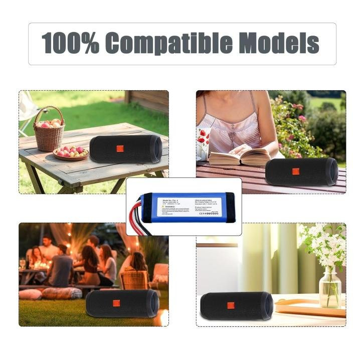 Replacement 3000mAh Li-ion Battery Compatible for JBL Flip 4, Flip 4 Special Edition