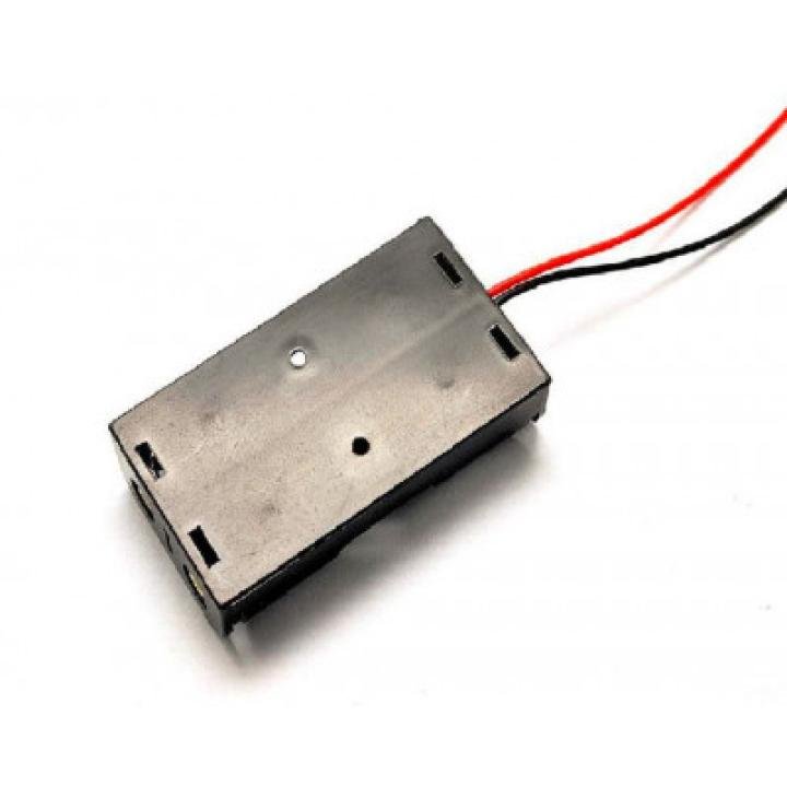 2xAA Battery Holder - Black - Good Quality