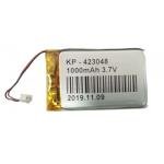 3.7V 1000mAH (Lithium Polymer) Lipo Rechargeable Battery Model KP-423048