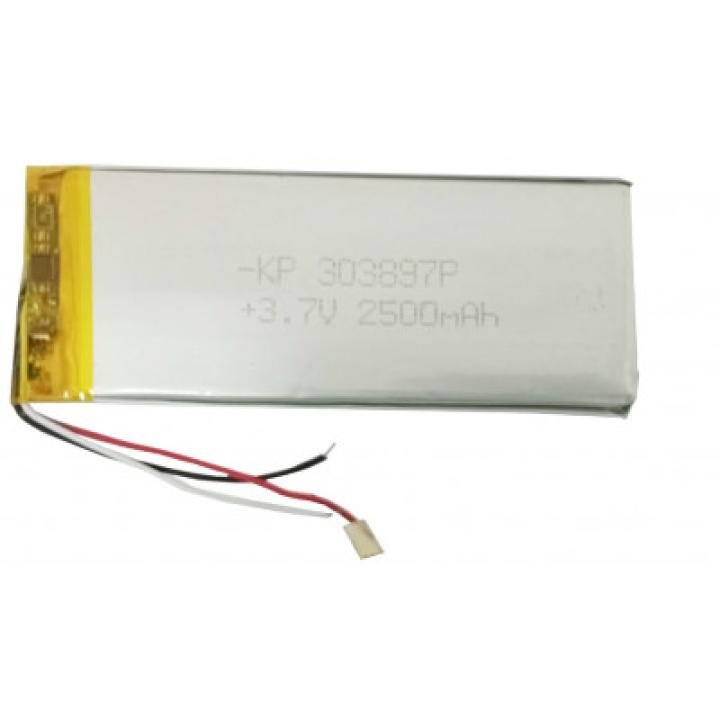 3.7V 2500mAH (Lithium Polymer) Lipo Rechargeable Battery Model KP-303897