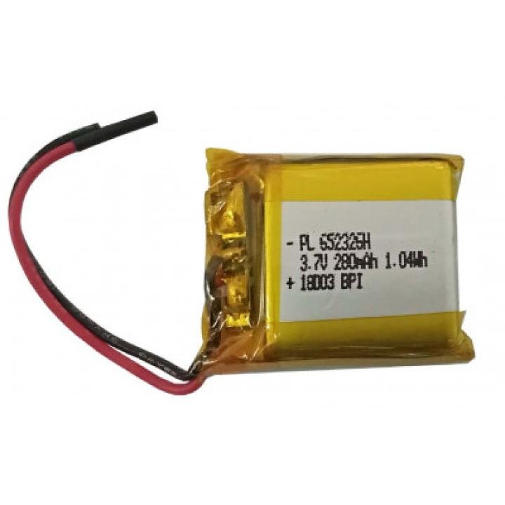 3.7V 280mAH (Lithium Polymer) Lipo Rechargeable Battery Model PL-552325