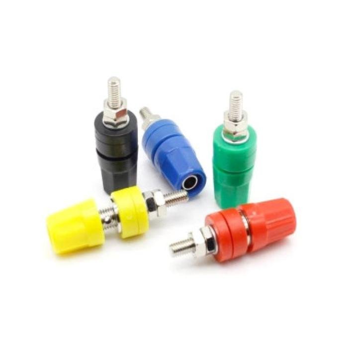 Black M4*36 Pure Copper Terminal 4mm Banana Jack Socket 20A