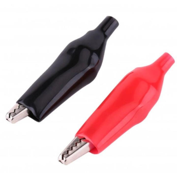 Crocodile Clip Black & Red Pair