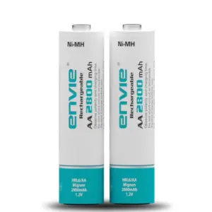 ENVIE AA Ni-Mh 2800mAh Rechargeable Battery Pack of 2