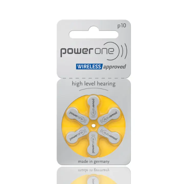 Power One P10 1.45V PR70 Hearing Aid Batteries - 1 Packet 6 Batteries