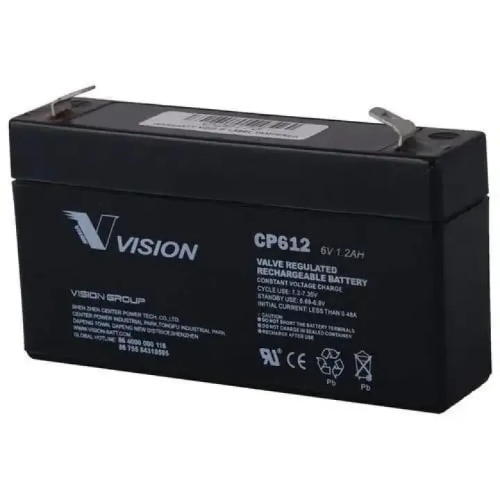 Vision CP612 6V 1.2ah Sealed Lead Acid Batteries