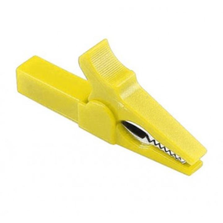 Yellow 55mm Copper Insulated Crocodile Clip Opening 10mm for Banana Plug 4mm