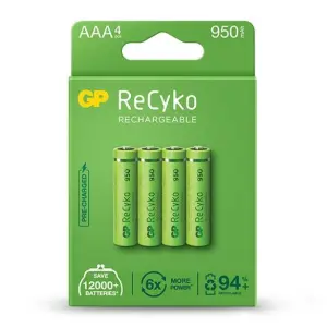 GP ReCyko AAA 950mAh Rechargeable Battery (Pack of 4)