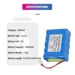 12V 2000mAh NI-CD Replacement Battery For Syringe Pump BP-53 10-700AAC TOP -5300 BP-22 Medical Battery