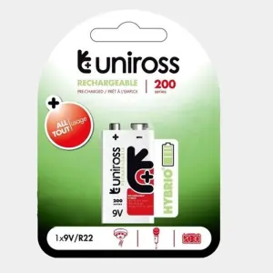Uniross Rechargeable 9v 200 Mah Ni-Mh Battery